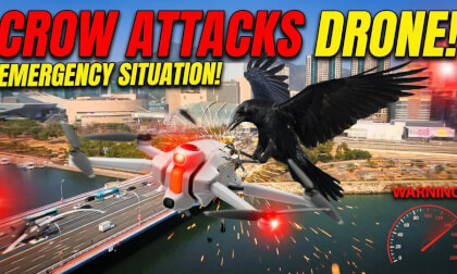 Crows attacking Antigravity A1 drone at Busan's SuYeong River / 부산 수영강 까마귀 습격 사건  360도 영상
