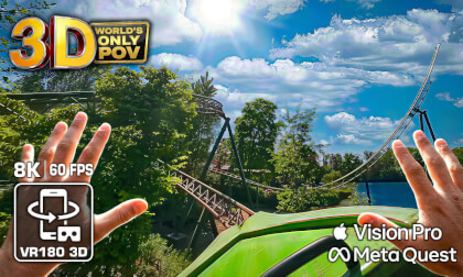 3D HDR 8K Wakala: UNEXPECTED - REALISTIC spatial Roller Coaster onride POV 🟨 Bellewaerde VR180 60FPS - Apple Vision Pro - Quest 3