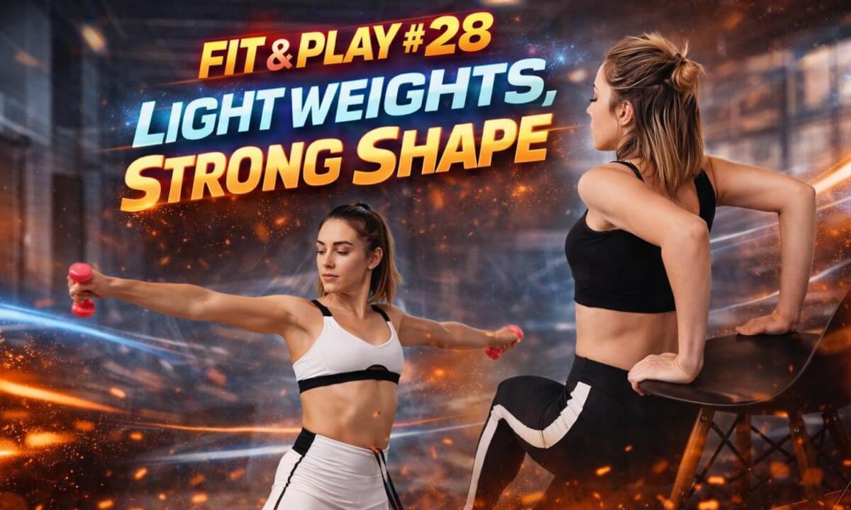 Fit&Play #28 – Light Weights, Strong Shape 💪✨ | Sculpted Body & Controlled Strength Flow
