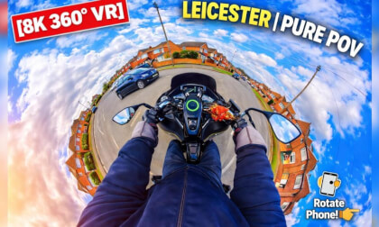 REAL 8K 360° POV: Leicester City Ride Experience! 🏍️💨 (Move Your Phone to Look Around) #insta360x5
