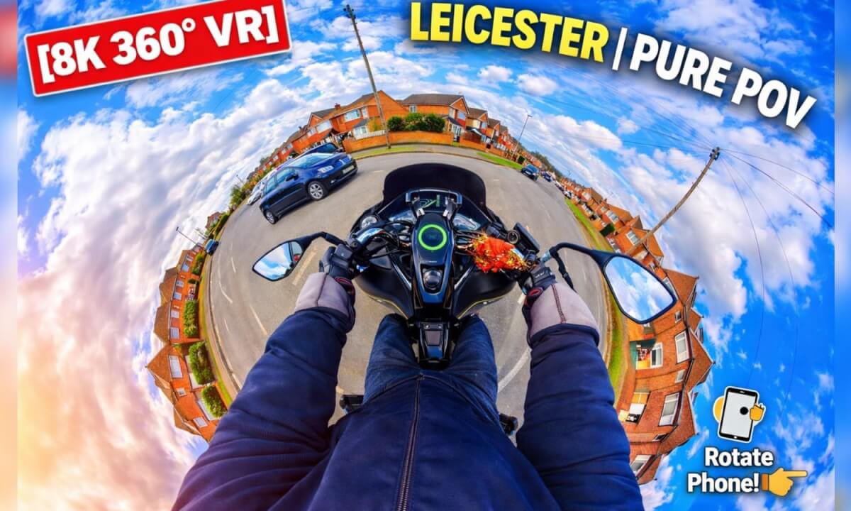 REAL 8K 360° POV: Leicester City Ride Experience! 🏍️💨 (Move Your Phone to Look Around) #insta360x5