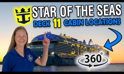 Star of the Seas Cabin Locations Deck 11 | 360° Cruise Ship Corridor Walkthrough | VR Travel