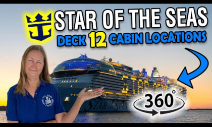 Star of the Seas Cabin Locations Deck 12 | 360° Cruise Ship Corridor Walkthrough | VR Travel