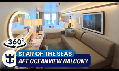 Star of the Seas Aft Oceanview Balcony Stateroom Walkthrough | Cabin 14758 | 360° VR Cruise Room Tour