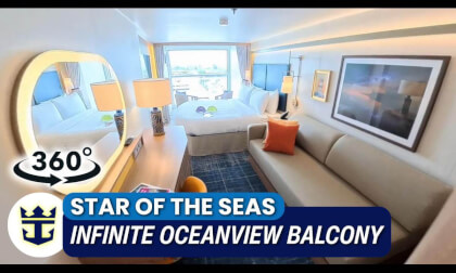 Star of the Seas Infinite Oceanview Balcony Stateroom Walkthrough | Cabin 11722 | 360° VR Cruise Room Tour
