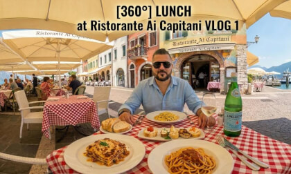 [360°] Family Vacation in Italy: Lunch at Garda Lake | VLOG1