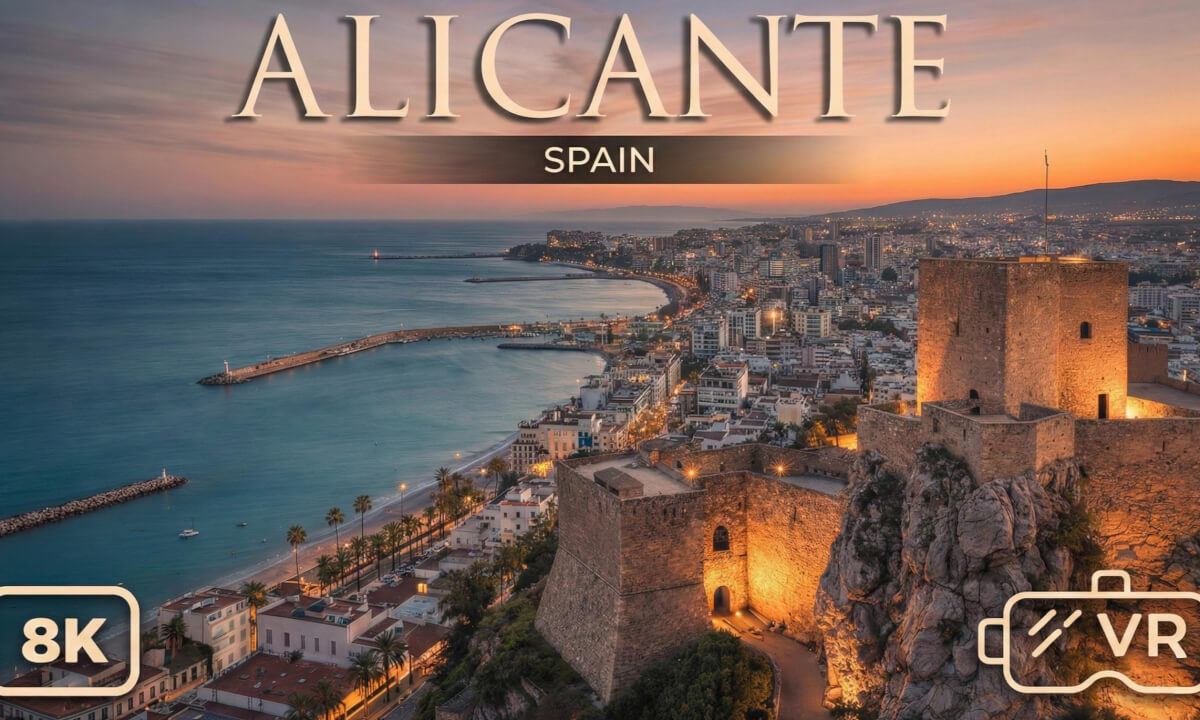 Step Into Alicante Spain in 8K VR 180: Castle Climb, Market Flavors & Turquoise Sea in 3D