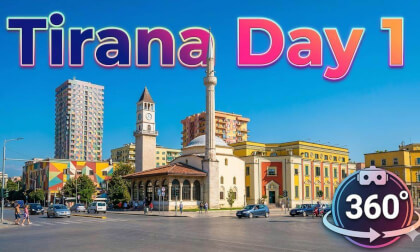 Tirana Albania  Day 1 - 8K 360° VR