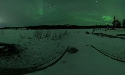Aurora yellow knife | 20250330 | Virtual Travel | 4K 360°