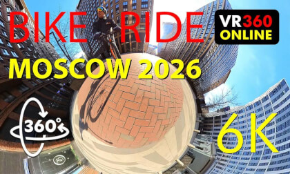 VR 360  bike ride through  DYNAMO Moscow in 2026! 🚴‍♂️ 360° VR Videos for Glasses VR 360 4K 3D video
