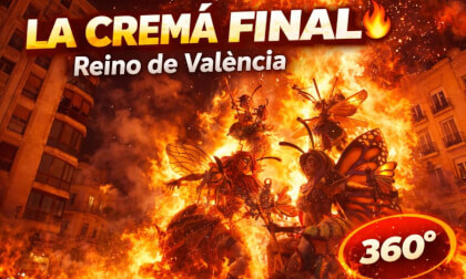 🔥 CREMÀ 360° Falla Reino de València 2026 | Llamas hasta el cielo