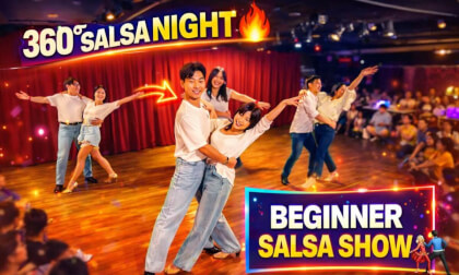 360° VR Salsa Beginner Performance | Hongdae Dance Night | Allatin Salsa Showcase (2024)