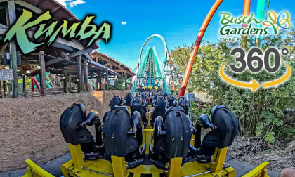VR360 Kumba Roller Coaster On Ride Back Seat POV Busch Gardens Tampa 2025 10 16