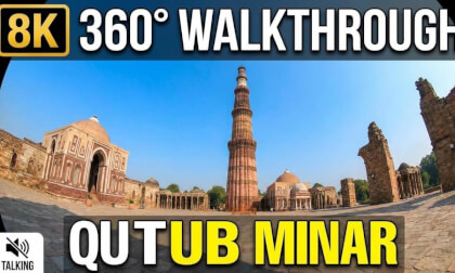 8K 360° Walkthrough of Qutub Minar | Immersive Heritage Experience (No Talking)