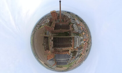 Bass Maltings Fly Over,  Sleaford, Lincolnshire, UK