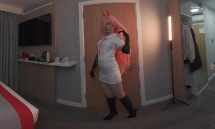 ChainsawMan power-chan cosplay shooting scene 2