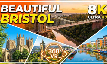 Bristol UK in 360° (8K) - Clifton Suspension Bridge & City