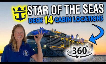 Star of the Seas Cabin Locations Deck 14 | 360° Cruise Ship Corridor Walkthrough | VR Travel