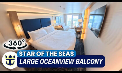 Star of the Seas Large Oceanview Balcony Stateroom Walkthrough | Cabin 12744 | 360° VR Cruise Room Tour