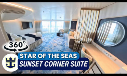 Star of the Seas The Sunset Corner Suite Stateroom Walkthrough | Cabin 12752 | 360° VR Cruise Room Tour