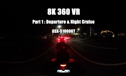 [GSX-S1000GT] Raw Sound 360 VR Journey #2 (Part 1/6): [ Departure & Night Cruise ] | 8K 360 Motorcycle ASMR | 3rd Person POV