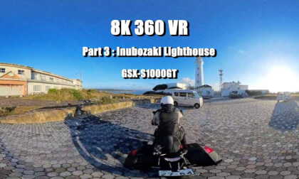 [GSX-S1000GT] Raw Sound 360 VR Journey #2 (Part 3/6): [ Ride to Cape Inubozaki Lighthouse  ] | 8K 360 Motorcycle ASMR | 3rd Person POV