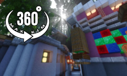 [5.7k 360°] [035] Minecraft Server Travel - Cyberpunk City C [MaxKim]