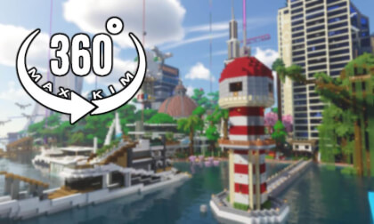 [5.7k 360°] [039] Minecraft Server Travel - Jungle Town [MaxKim]