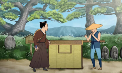 東海道中 駕籠屋と侍 Peeping Life-World History #19