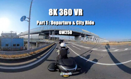 [GSR250 / GW250] Raw Sound 360 VR Journey (Part 1/6): [ Departure & City Ride ] | 8K 360 Motorcycle ASMR | 3rd Person POV