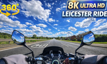 8K 360° POV | Honda PCX | A47 Leicester Highway to City Centre | Pure Engine Sound ASMR (No Music)