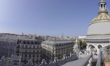 Paris rooftop. Stunning view