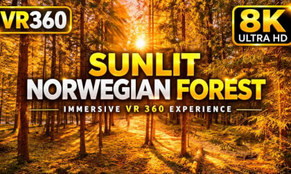 Spring Snowfall on Våttån Mountain | Norway VR360