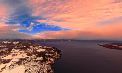 Winter Snow Storm over Trondheimsfjord | Norway VR360