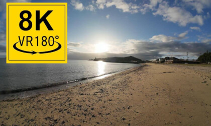 VR 8K 180° 3D Countryside Coast in Japan　田舎の海岸