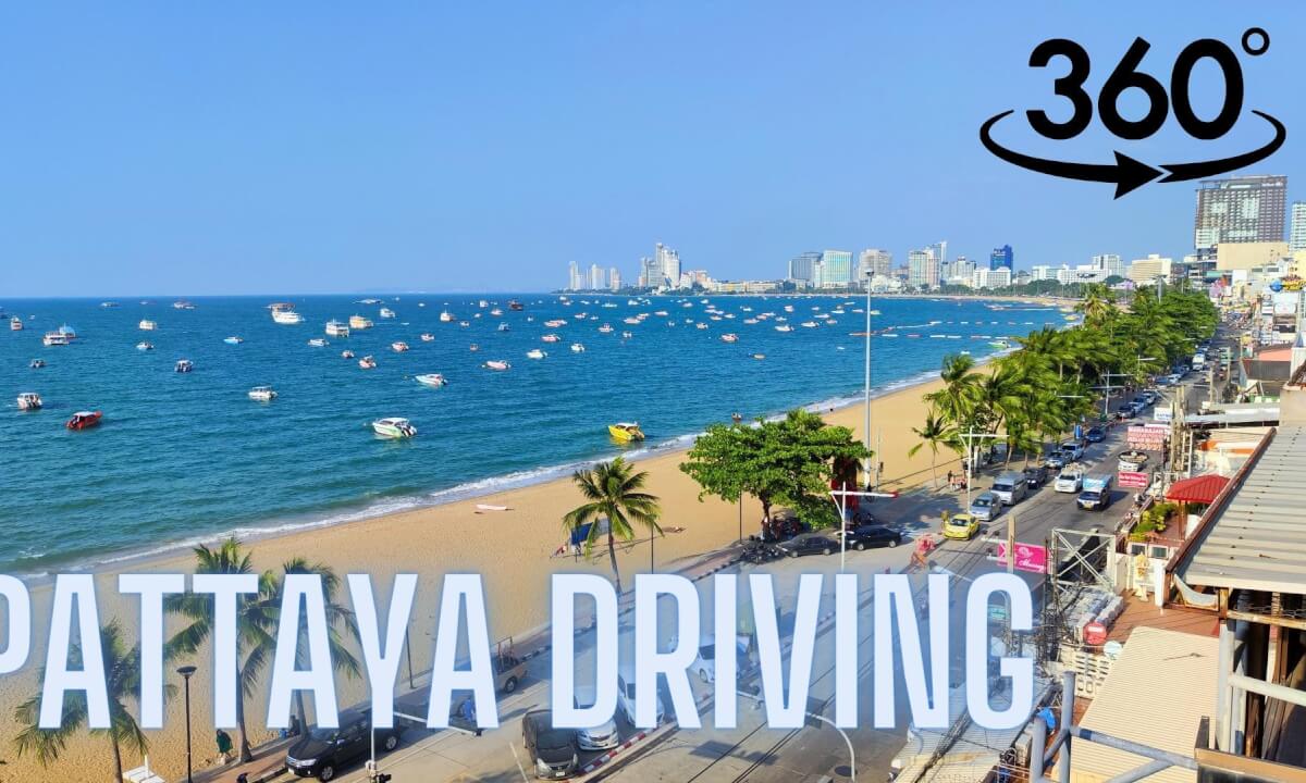 4k 360° Journey to Inspiration: Motorcycle Adventure Along the Pattaya to Jomtien Route