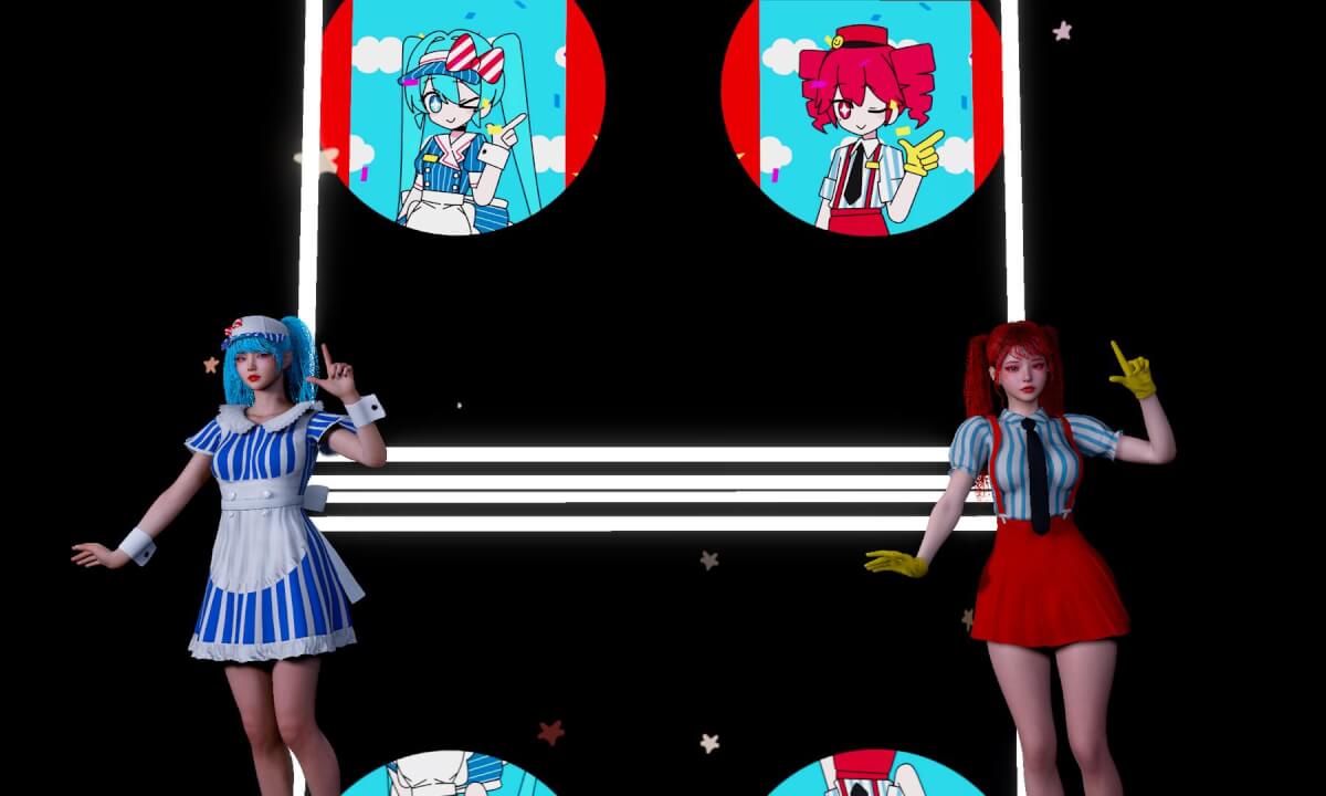 3D VR180 MMD Hatsune Miku・Kasane Teto - Mesmerizer | DeoVR