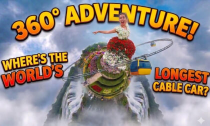 Where's the world's longest cable car with majestic waterfalls & garden?.✨