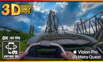 8K HDR: KONDAA - insane AIRTIME - realistic Roller Coaster 3D onride 🟥 Walibi Belgium VR180 POV 60FPS - Apple Vision - Meta Quest 3 Thrillreality