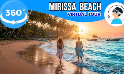 Mirissa Beach ( Sri Lanka )  Morning Walk 🌅⛱️ |  360° Virtual Tour