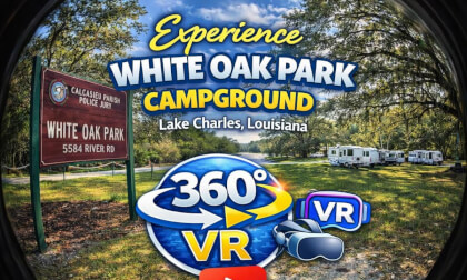 Bike Ride Through White Oak Park | 360 VR Lare Charles, Louisiana