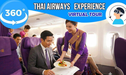 Inside Thai Airways ✈️ | Real Flight Experience | 360° VR