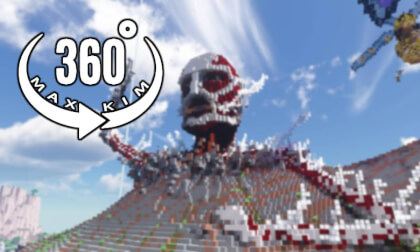 [5.7k 360°] [042] Minecraft Server Travel - Monster Plain[MaxKim]