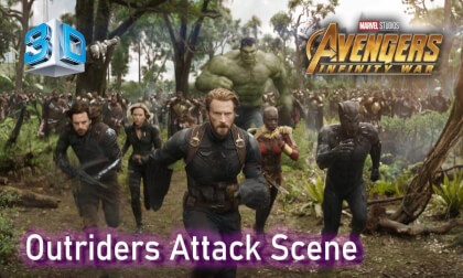 Avengers Infinity War - Outriders Attack Scene