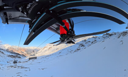 6er Lärmstange 1 cable lift Hintertux Glacier ski resort Hintertuxer Gletscher Austria bubble closed