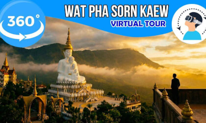 Where Heaven Meets Earth 🌤️🛕 | Wat Pha Sorn Kaew | 360° VR Walking Tour