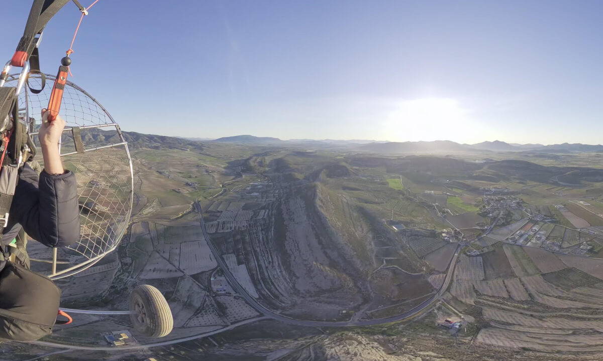 Paramotor Tandem Sunrise Flight in 360° | Immersive VR over Carche Valley