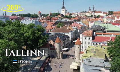 Tallinn Estonia 360° Drone Tour – Medieval Old Town from Above in 4K VR