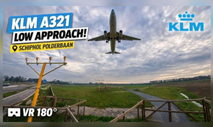Virtual Planespotting at Schiphol Airport, Amsterdam KLM A321 Landing