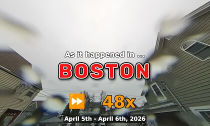 ⏩ Daily Time Lapse of the Boston Weather 180° 4k Sky Cam Stream April 5th - April 6th 2026 (48x) [Beta]